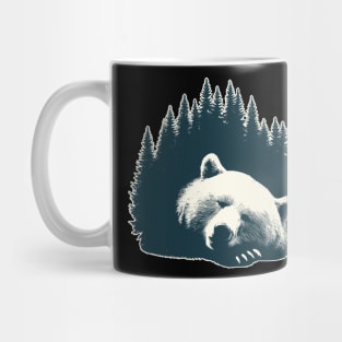 Retro Sleeping Grizzly Bear Mug